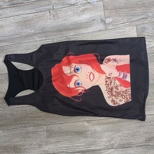 DISNEY Ariel Mermaid Punk Rocker Tank Top S